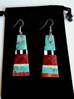 Santo Domingo-Mosaic Stone Inlay Earrings